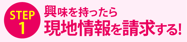興味を持ったら現地情報を請求する