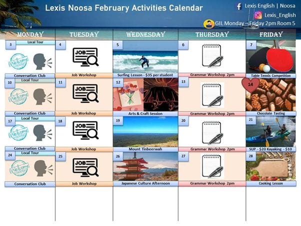 レクシスでは、アクティビティが毎日開催されています