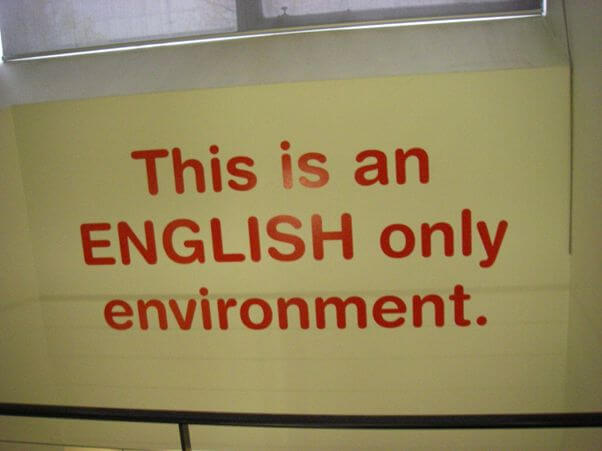 英語オンリールールは基本的なルールです